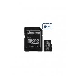 Kingston : microSD 64GB Clase 10 (100 MB/s) con adaptador (blíster) - Imagen 1