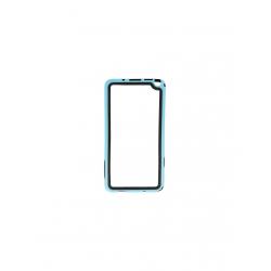 Funda de gel bumper - Samsung Galaxy Note 3 - celeste - negra - Imagen 1