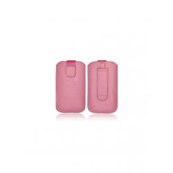 Saco de piel con tira tamaño iPhone 4 / 4S diseño círculos rosa - Imagen 1