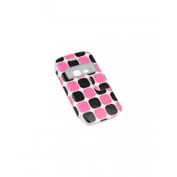 * Bikuid : Funda Leather Window Cover - Samsung Galaxy Young - puntos rosas y negros - Imagen 1