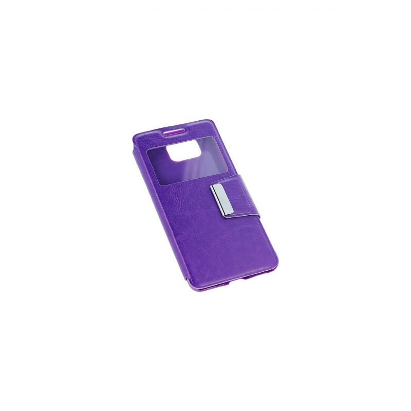 * Bikuid : Funda Leather Window Cover - Samsung Galaxy Alpha - violeta - Imagen 1