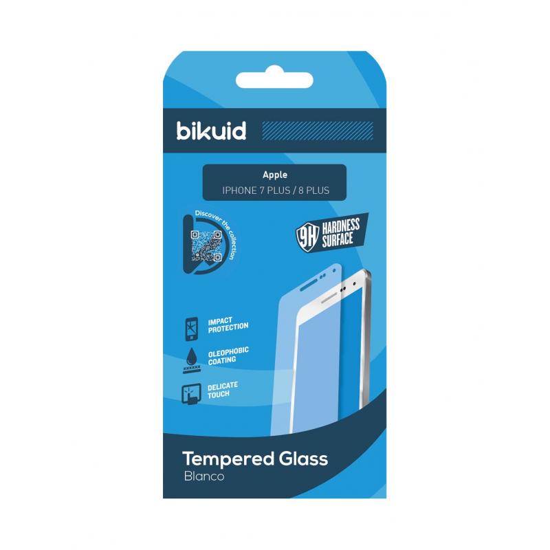 Bikuid : Full Screen Tempered Glass - Apple iPhone 7 Plus / 8 Plus - blanco - Imagen 1